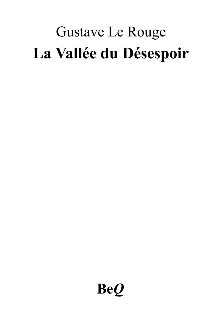 La Vallée du Désespoir