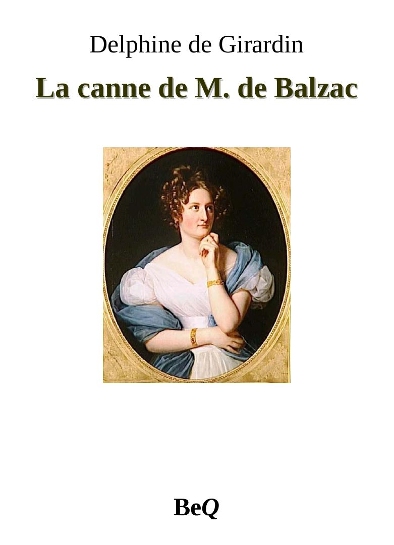 La canne de M. de Balzac