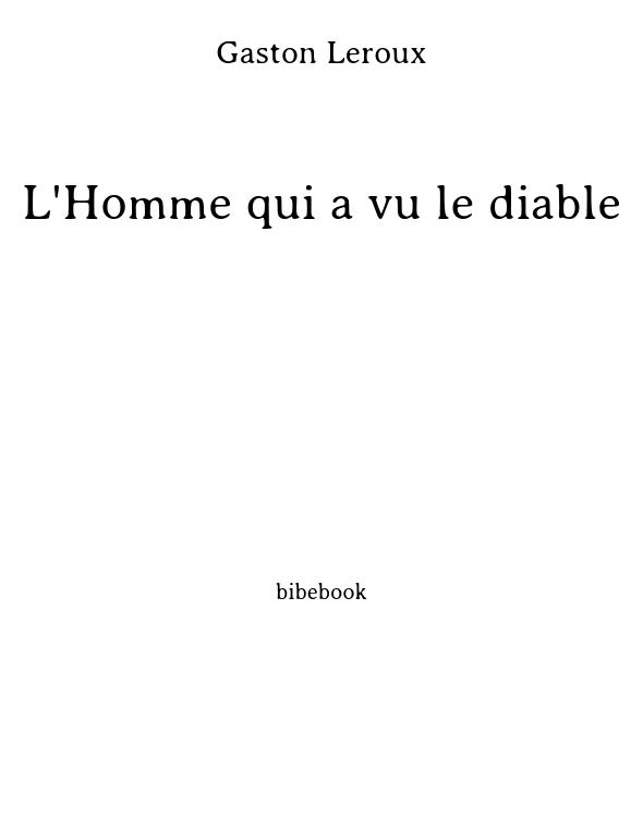 L'Homme qui a vu le diable