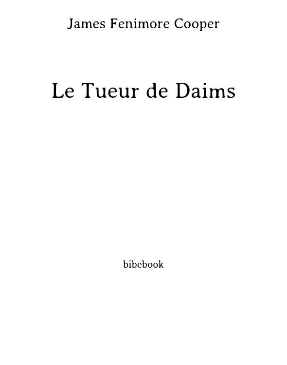 Le Tueur de Daims