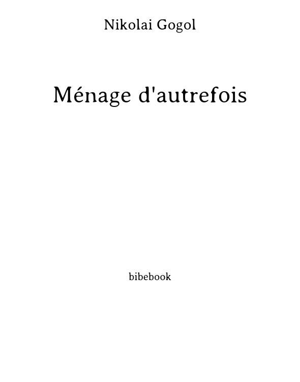 Ménage d'autrefois