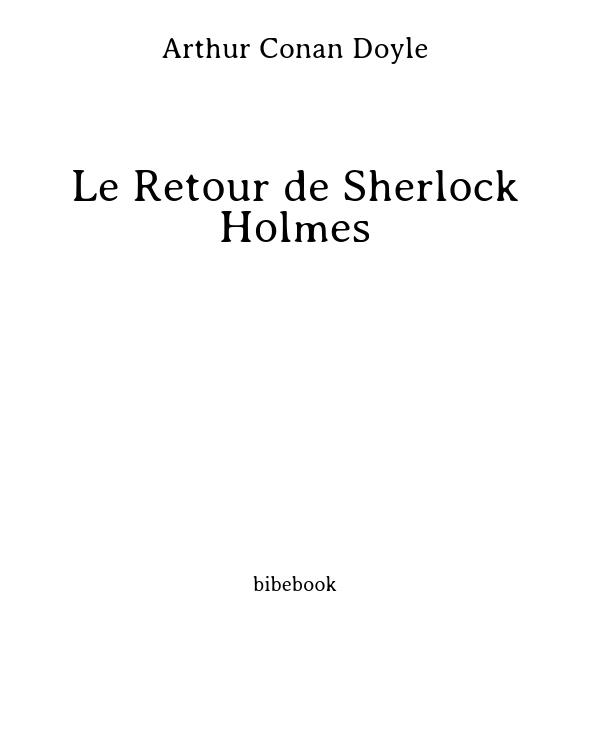 Le Retour de Sherlock Holmes