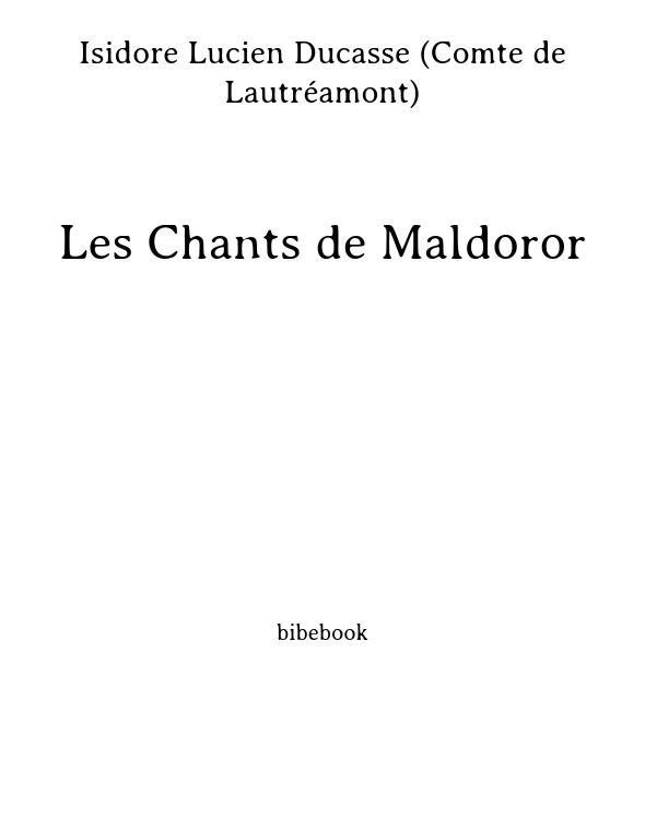 Les Chants de Maldoror