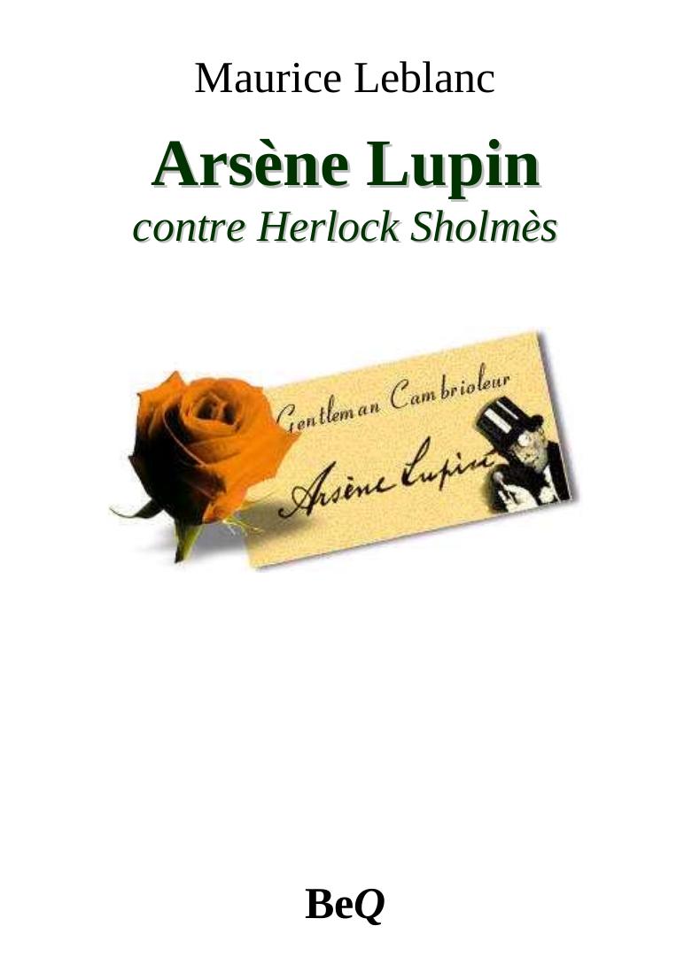 Arsène Lupin contre Herlock Sholmès