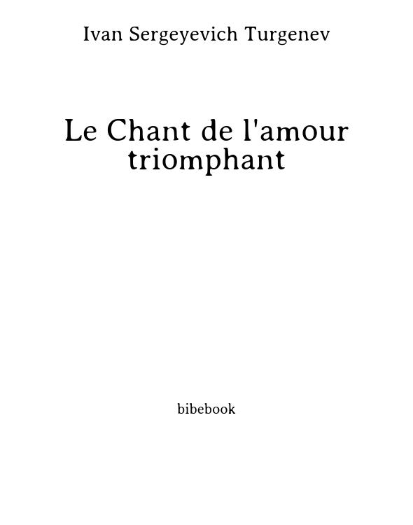 Le Chant de l'amour triomphant