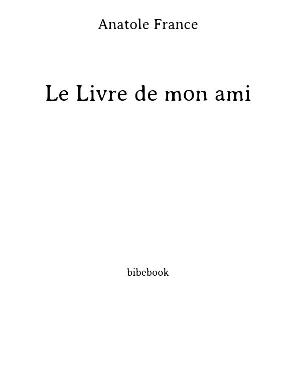 Le Livre de mon ami