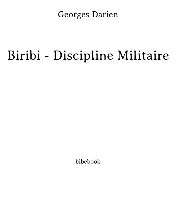 Biribi - Discipline Militaire