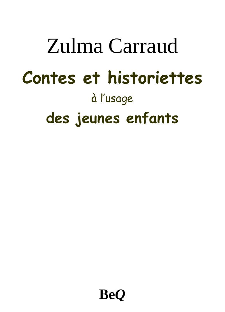 Contes et historiettes