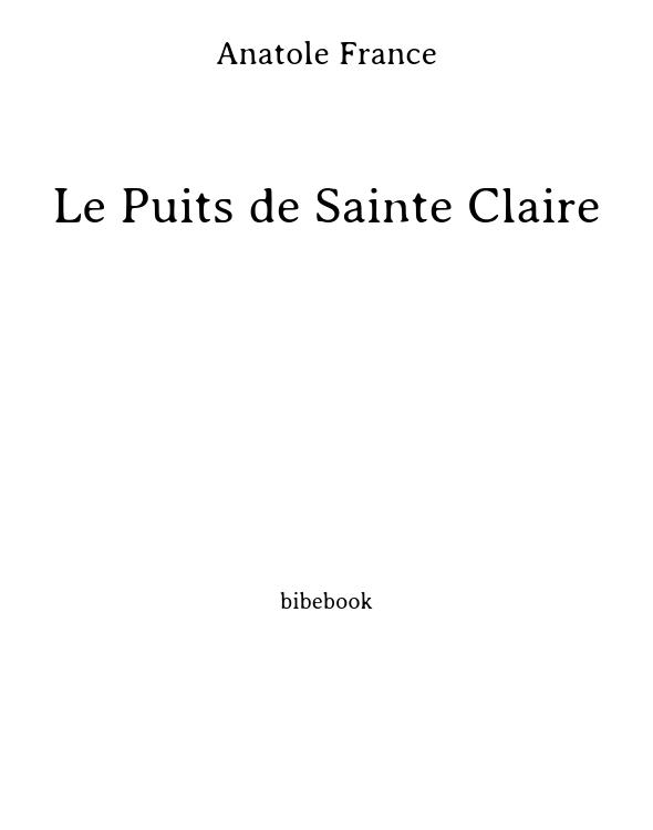 Le Puits de Sainte Claire