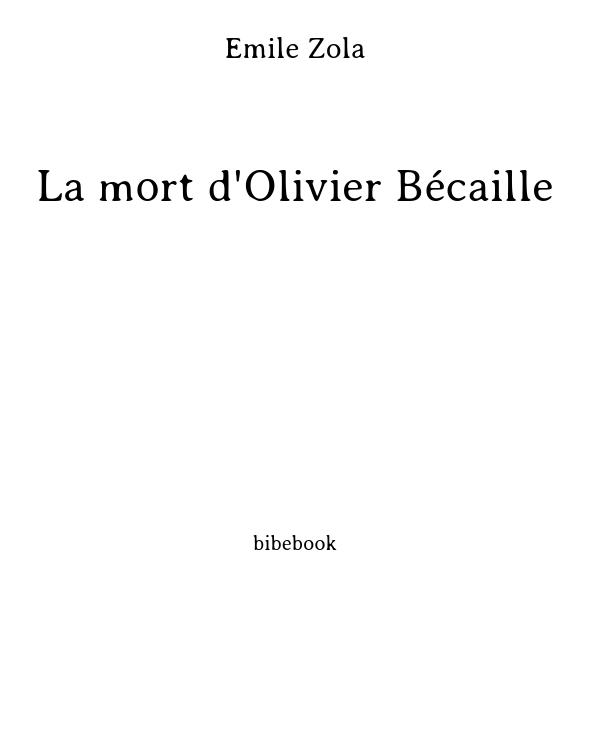 La mort d'Olivier Bécaille