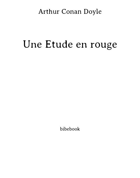 Une Étude en rouge