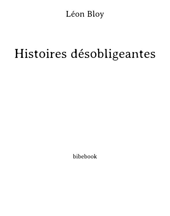 Histoires désobligeantes