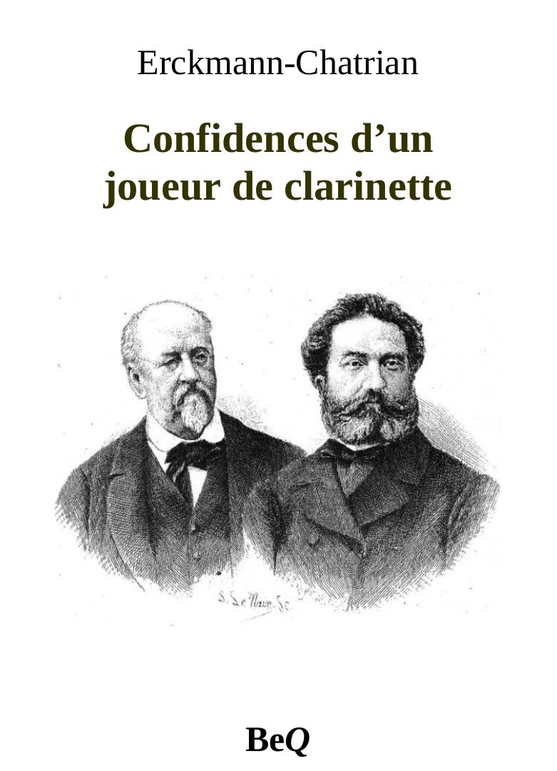 Confidences d'un joueur de clarinette