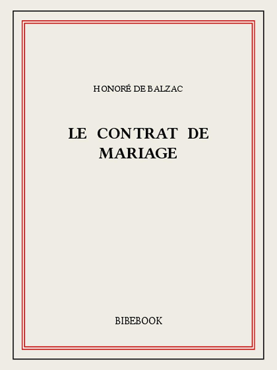 Le contrat de mariage