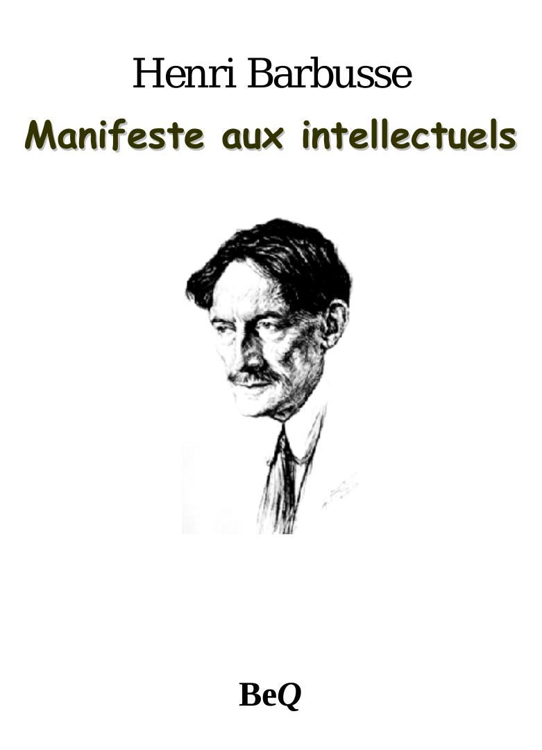 Manifeste aux intellectuels