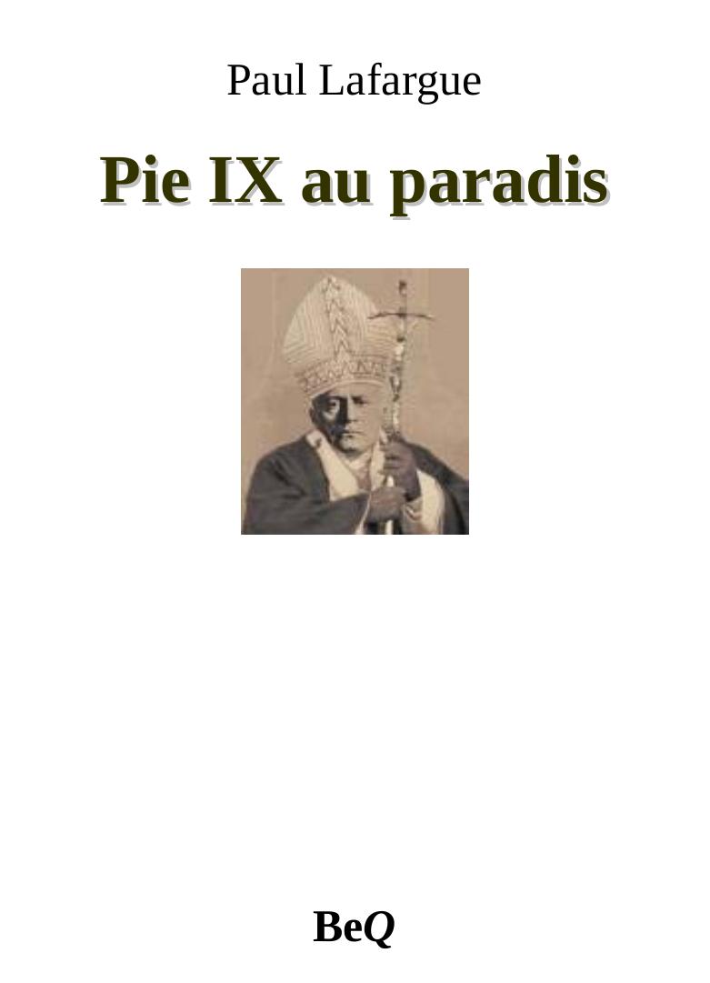 Pie IX au paradis