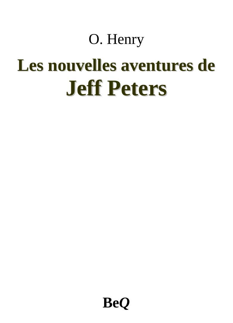 Les nouvelles aventures de Jeff Peters