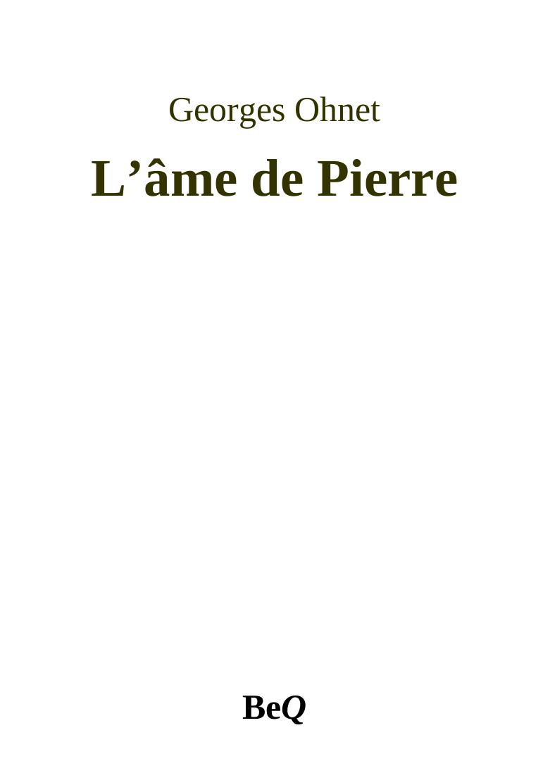 L'âme de Pierre