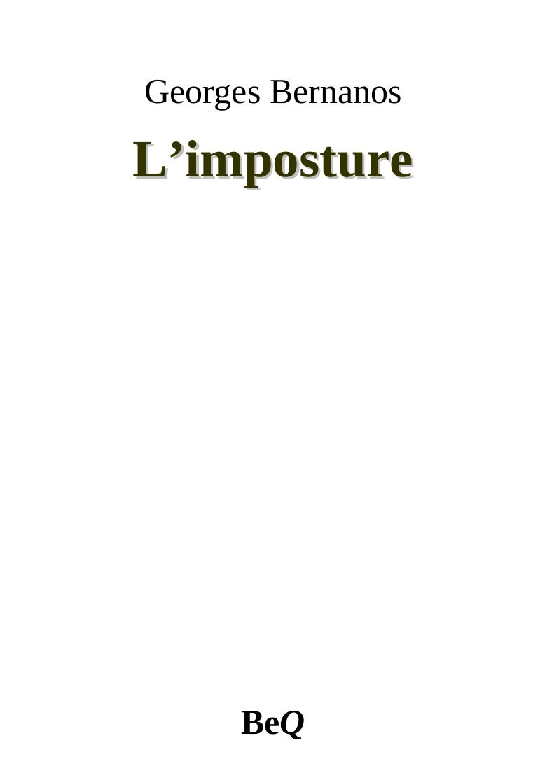 L'imposture