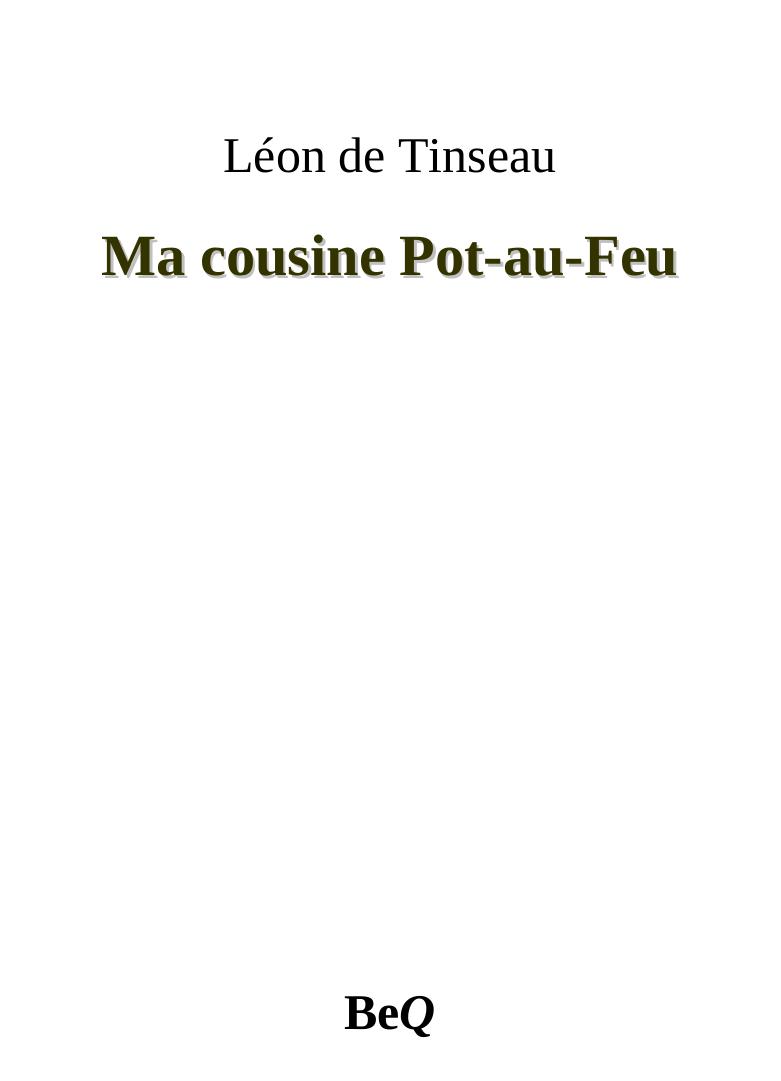 Ma cousine Pot-au-Feu