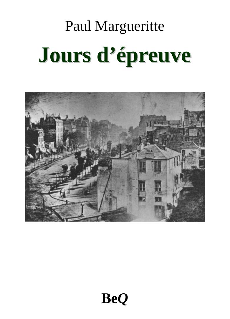 Jours d'épreuve