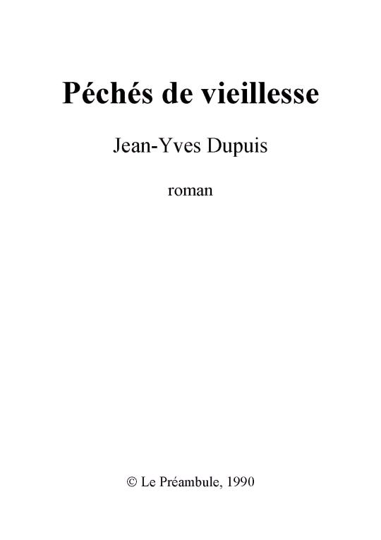 Péchés de vieillesse